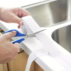 1pc Bathroom Shower Caulking Strip PVC Self Adhesive Waterproof Wall Sticker