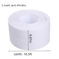 1pc Bathroom Shower Caulking Strip PVC Self Adhesive Waterproof Wall Sticker