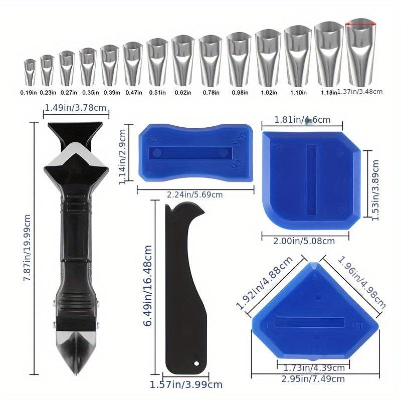 31pcs Seam Filling Tool Set Metal Scraper Tile Kitchen Sink Scrap