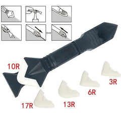 Metal Head Scraper Shovel Beauty Seam Tool Glass Glue Seam Cleaning Set