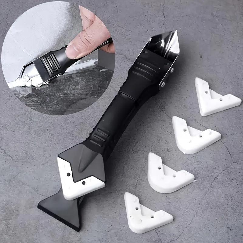 Metal Head Scraper Shovel Beauty Seam Tool Glass Glue Seam Cleaning Set