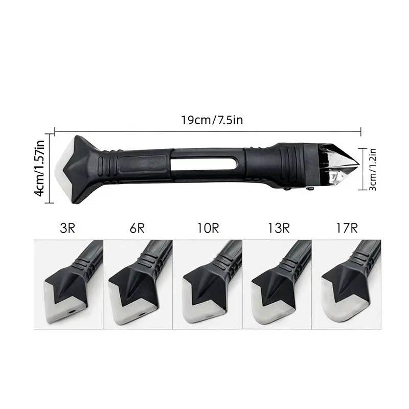 Metal Head Scraper Shovel Beauty Seam Tool Glass Glue Seam Cleaning Set