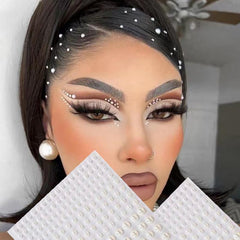 2sheets Transparent Colored Rhinestone Facial Tattoo Sticker
