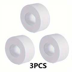 3pcs Bathroom Sealing Strip Tape PVC Waterproof Wall Sticker