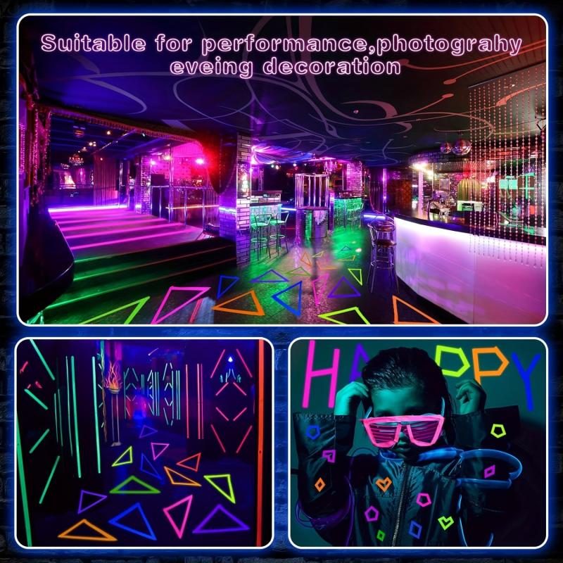 6pcs Neon Gaffer Cloth Tape Fluorescent UV Blacklight Glow In The Dark Tape