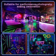 6pcs Neon Gaffer Cloth Tape Fluorescent UV Blacklight Glow In The Dark Tape