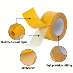 Heavy Duty Double Sided Tape, Removable Acrylic Clear Adhesive, 3/10/6m