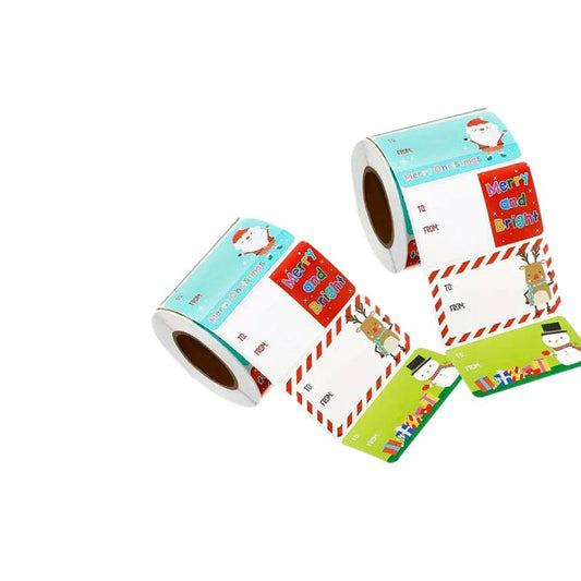 Christmas Santa Claus Stickers Self Adhesive Tags Gift Decorations