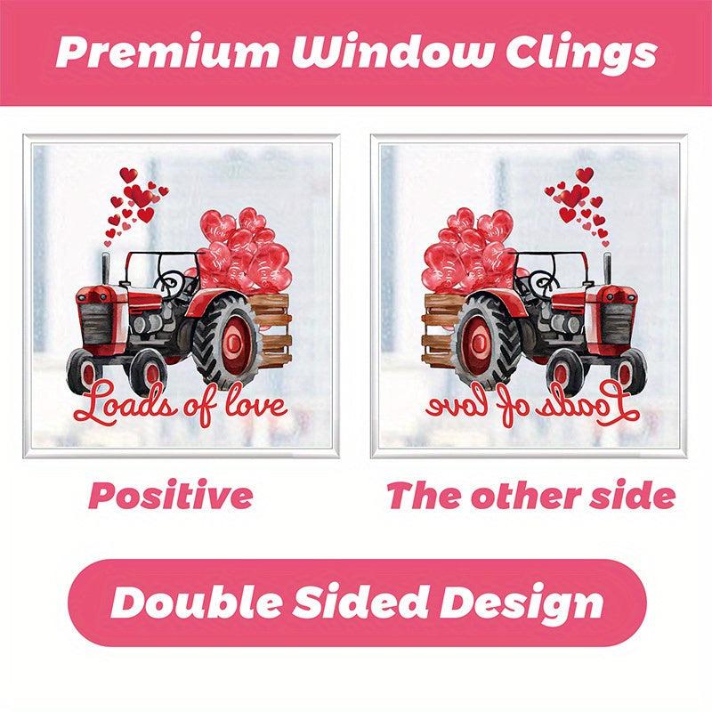 9pcs Cartoon Bear Love Window Clings Static Window Sticker Glass Sticker