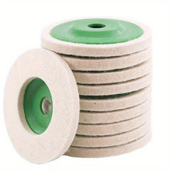 10pcs Angled Wool Polishing Wheel High Density Fine Wool Pad