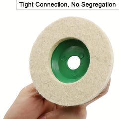 10pcs Angled Wool Polishing Wheel High Density Fine Wool Pad