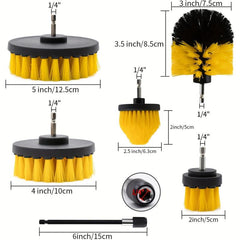 7-Piece Power Scrubber Drill Brush Set for Cleaning - All Purpose Drill Brush