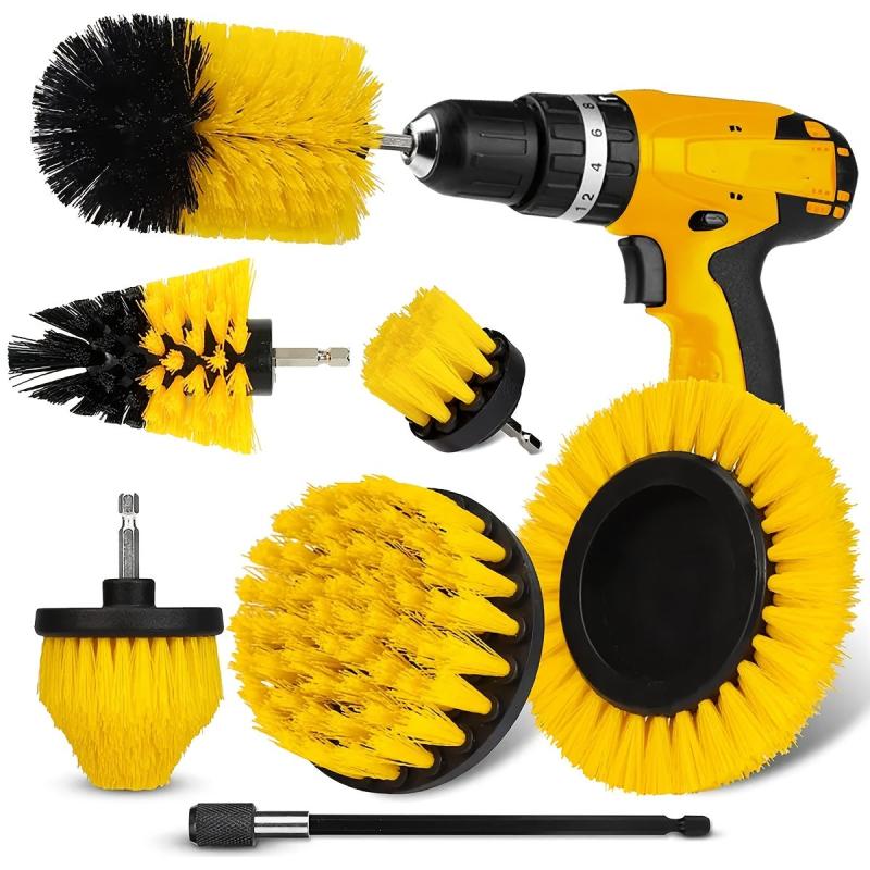7-Piece Power Scrubber Drill Brush Set for Cleaning - All Purpose Drill Brush