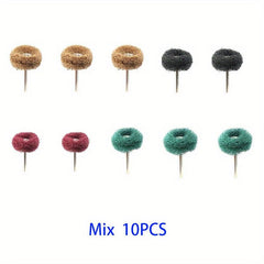Mini Drill Bit Nylon Abrasive Brush Wire Buffing Polishing Wheel Set