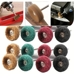 Mini Drill Bit Nylon Abrasive Brush Wire Buffing Polishing Wheel Set