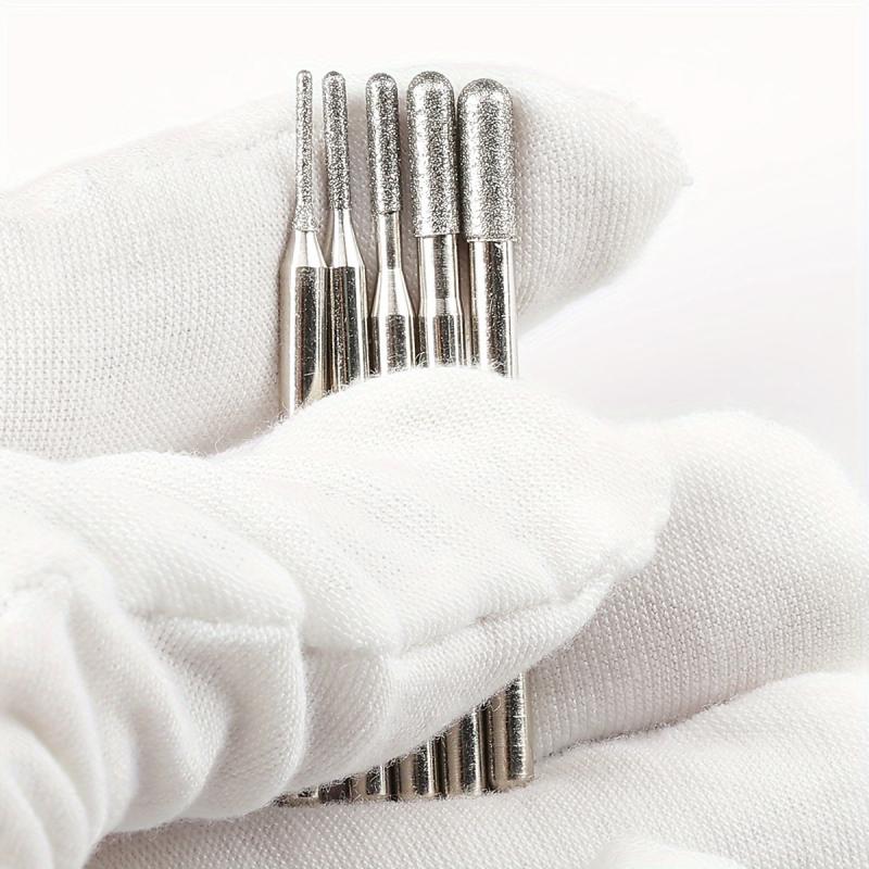 QLIDIA Diamond Mounted Points Diamond Burrs Set Jade Carving Nail Grinding Head