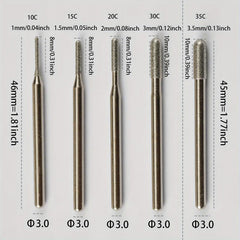 QLIDIA Diamond Mounted Points Diamond Burrs Set Jade Carving Nail Grinding Head