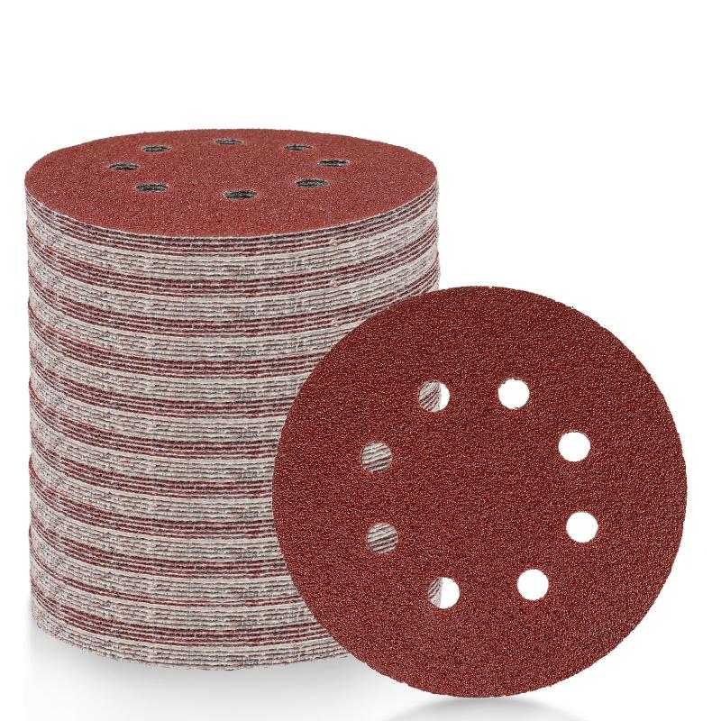 70pcs 5 Inch Sandpaper Disc Set 40-2000 Grit 8 Hole Orbital Sand