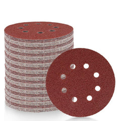 70pcs 5 Inch Sandpaper Disc Set 40-2000 Grit 8 Hole Orbital Sand