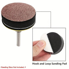4pcs 2 Hook And Loop Sanding Backing Pads Soft Foam Layer & Shank Adapter