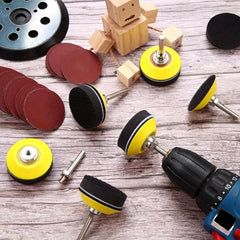 4pcs 2 Hook And Loop Sanding Backing Pads Soft Foam Layer & Shank Adapter