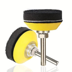 4pcs 2 Hook And Loop Sanding Backing Pads Soft Foam Layer & Shank Adapter