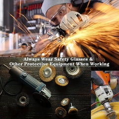 3pcs Brass Wire Wheel Brush Kit For Drill Soft Enough for Cleaning