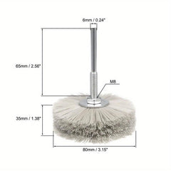 Nylon Wheel Brush 80 1000Grits Abrasive Grinding Head 6mm Shank