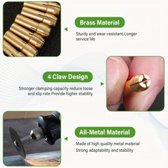 28pcs Drill Chuck Collet Set 0.8-3.2mm Shank Replacement