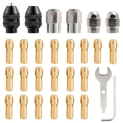 28pcs Drill Chuck Collet Set 0.8-3.2mm Shank Replacement
