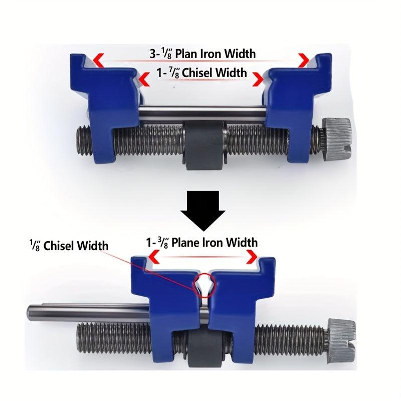 Chisel & Plane Sharpening Jig - Adjustable Angle Guide Holder