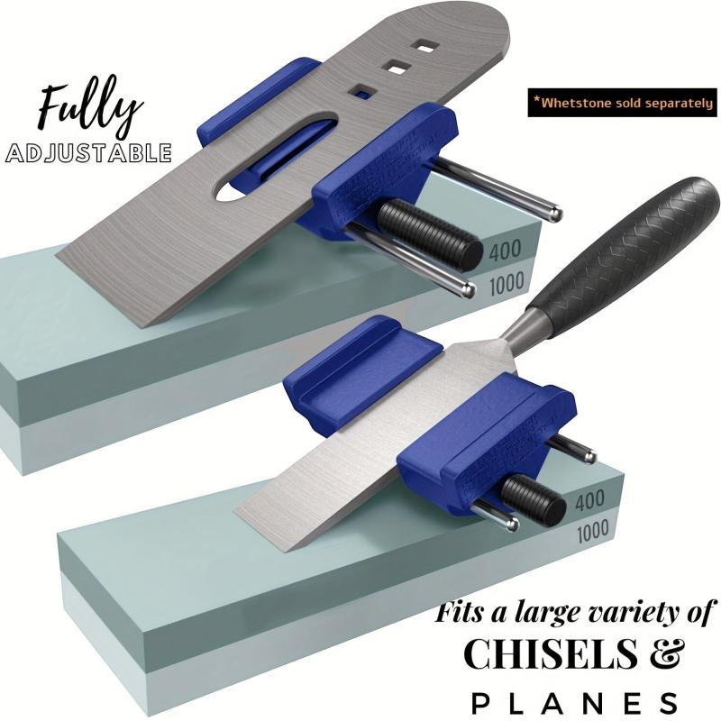 Chisel & Plane Sharpening Jig - Adjustable Angle Guide Holder