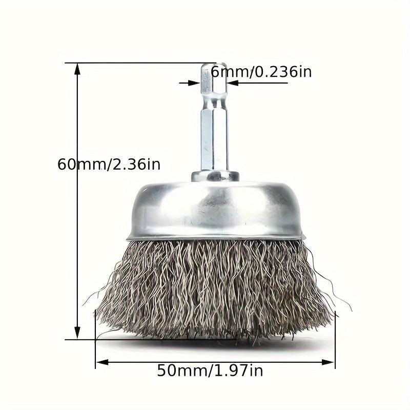 1pc Wire Wheel Brush 5 08 6 5 Cm Rotary Tool Drill Brush