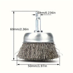 1pc Wire Wheel Brush 5 08 6 5 Cm Rotary Tool Drill Brush