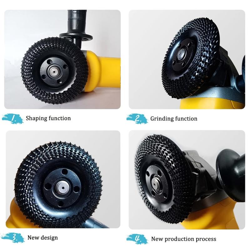 4pcs 10 Wood Grinding Shaping Disk Grinder Wheel Disc for Angle Grinders