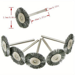 15pc Steel Wire Abrasive Brush Wheel Set for Rust Removal Paintin