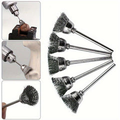 15pc Steel Wire Abrasive Brush Wheel Set for Rust Removal Paintin