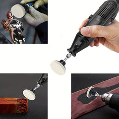 31pcs 5.08cm Wool Fabric Buffing Pads with Holder