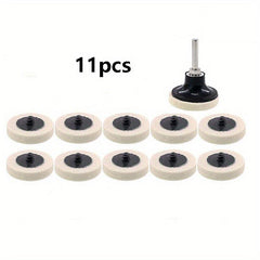 31pcs 5.08cm Wool Fabric Buffing Pads with Holder