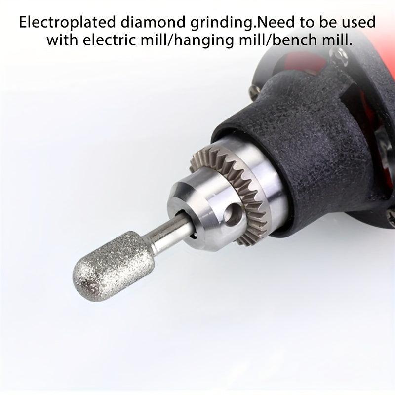 20pcs Diamond Grinding Heads Mini Bits for Rotary Tool 3mm Shank Abrasive Tool