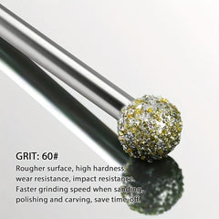 20pcs Diamond Grinding Burr Drill Bit Set with 2.54, 2.0, and 3.2cm Shank