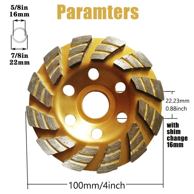 Wood Carving Disc Diamond Grinding Wheel Disc Bowl Shape Grinding Cup Concrete