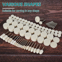 100pcs Felt Polishing Wheel Wool Felt Polishing Pad Wear Resistant Buffing Wheel
