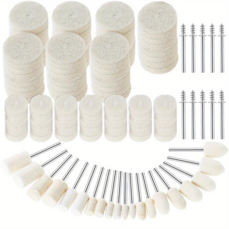 100pcs Felt Polishing Wheel Wool Felt Polishing Pad Wear Resistant Buffing Wheel