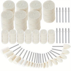 100pcs Felt Polishing Wheel Wool Felt Polishing Pad Wear Resistant Buffing Wheel