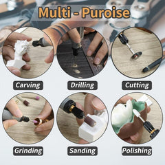 Cordless Rotary Tool Mini Power Rotary Tool 5 Speed USB Charging 3 7V Kit