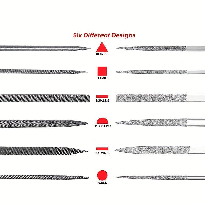 13pcs Small File Set Needle Diamond Files for Precision Metal Work