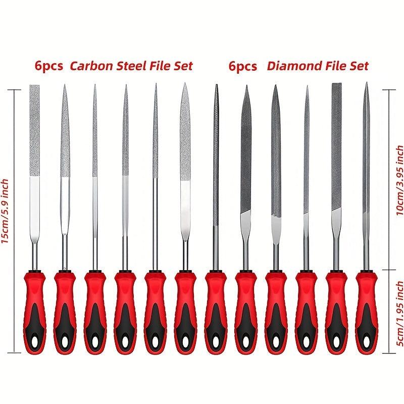 13pcs Small File Set Needle Diamond Files for Precision Metal Work