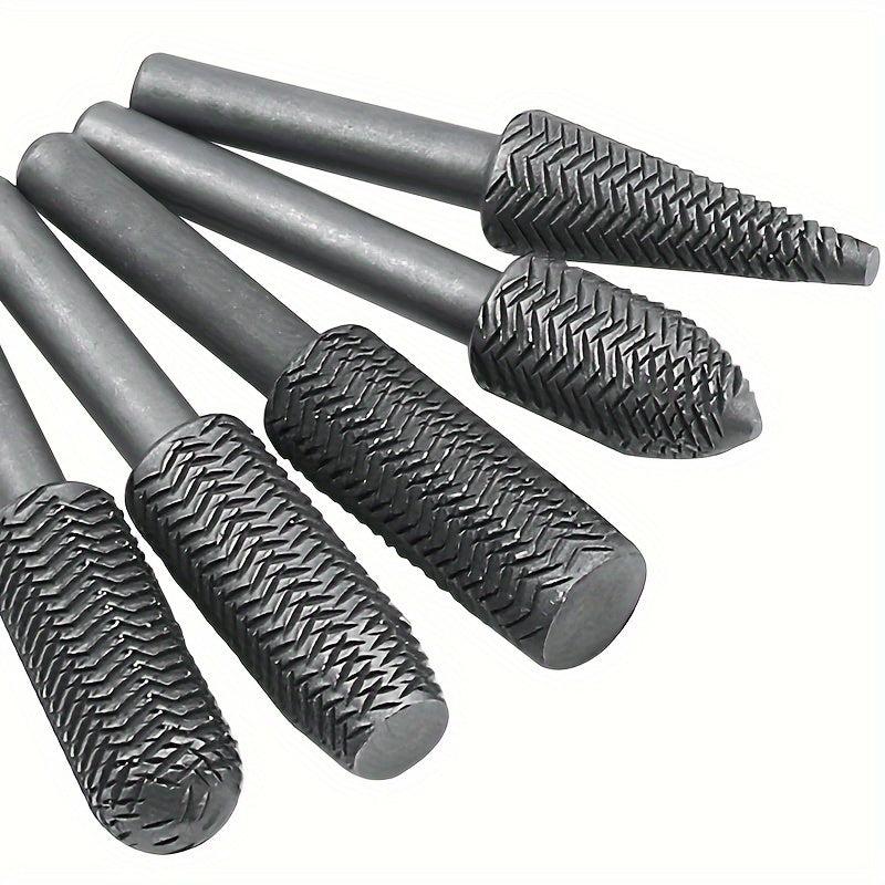 5pcs Rotary Steel File Rasp Wood Drill Bits Burrs Metal Grinding Tool
