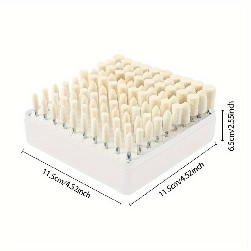 100pcs Soft Polishing Wheel Wear Resistant Buffing Wheel + 1/8 Inch Shank